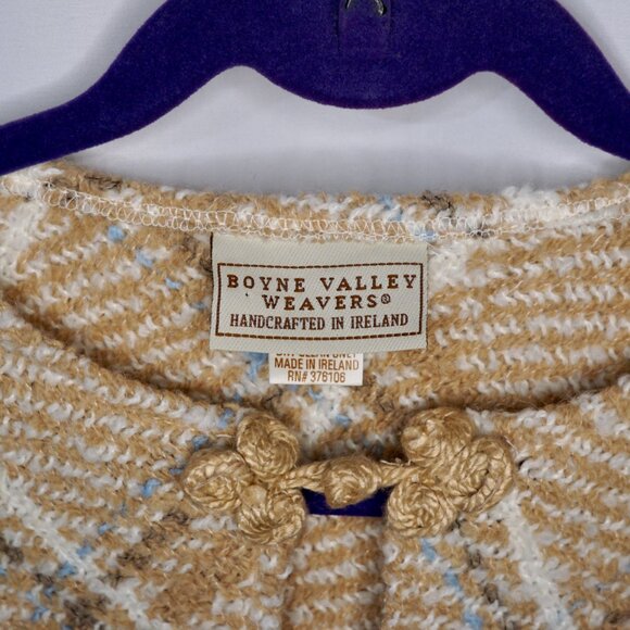 Made in Ireland Boyne Valley Weavers Wool Blend Poncho - Picture 3 of 8